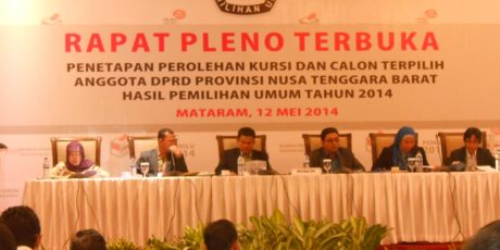KPU NTB Tetapkan Perolehan Kursi Parpol dan Calon DPRD Terpilih
